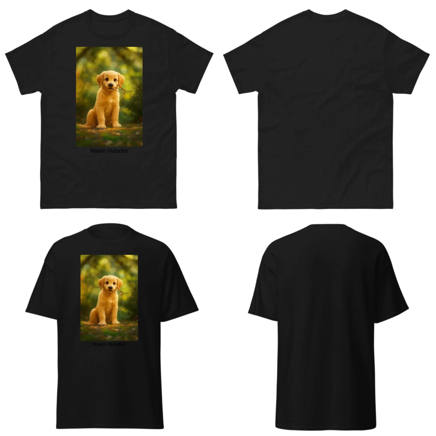 Unisex t-shirt met gepersonaliseerde huisdierfoto