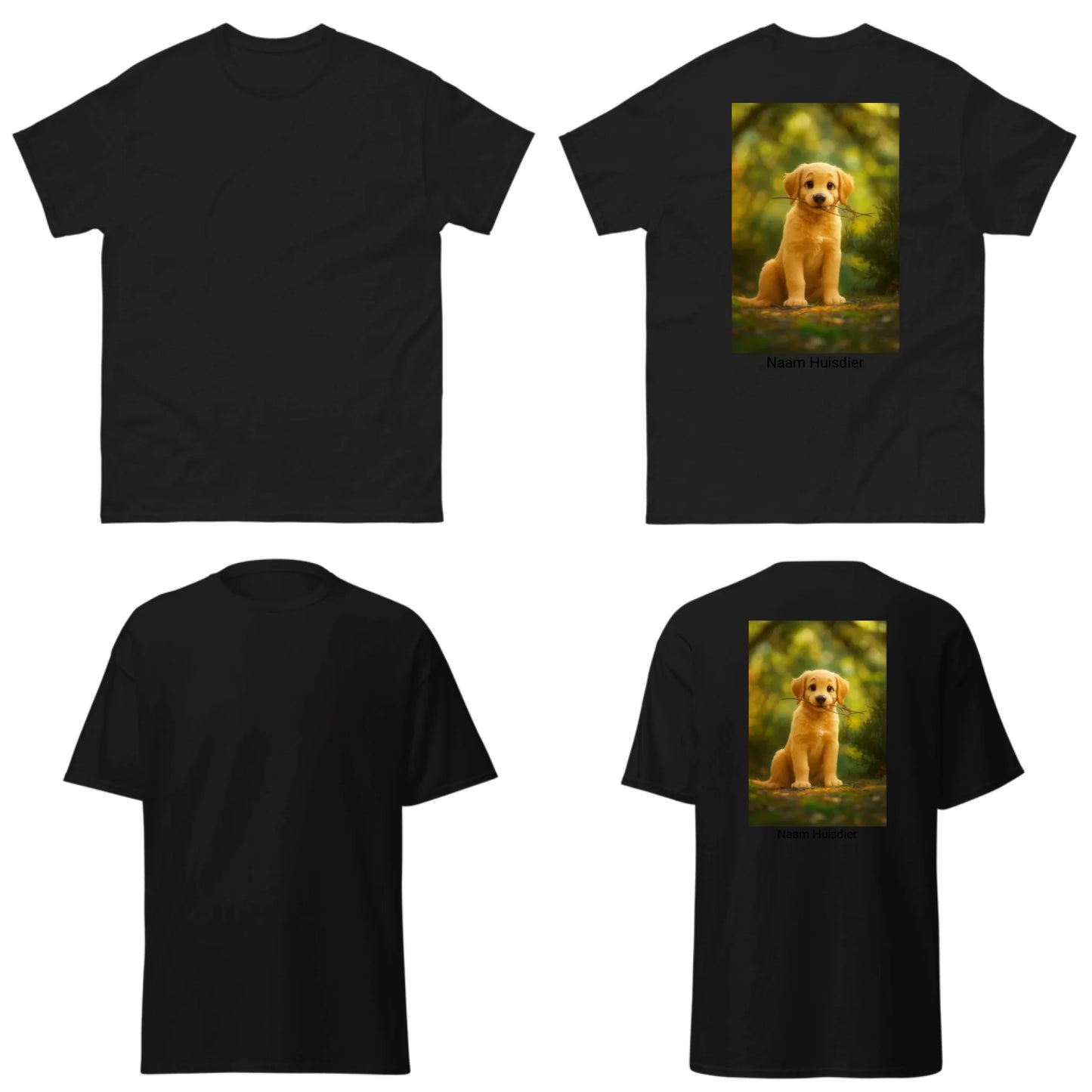 Unisex t-shirt met gepersonaliseerde huisdierfoto