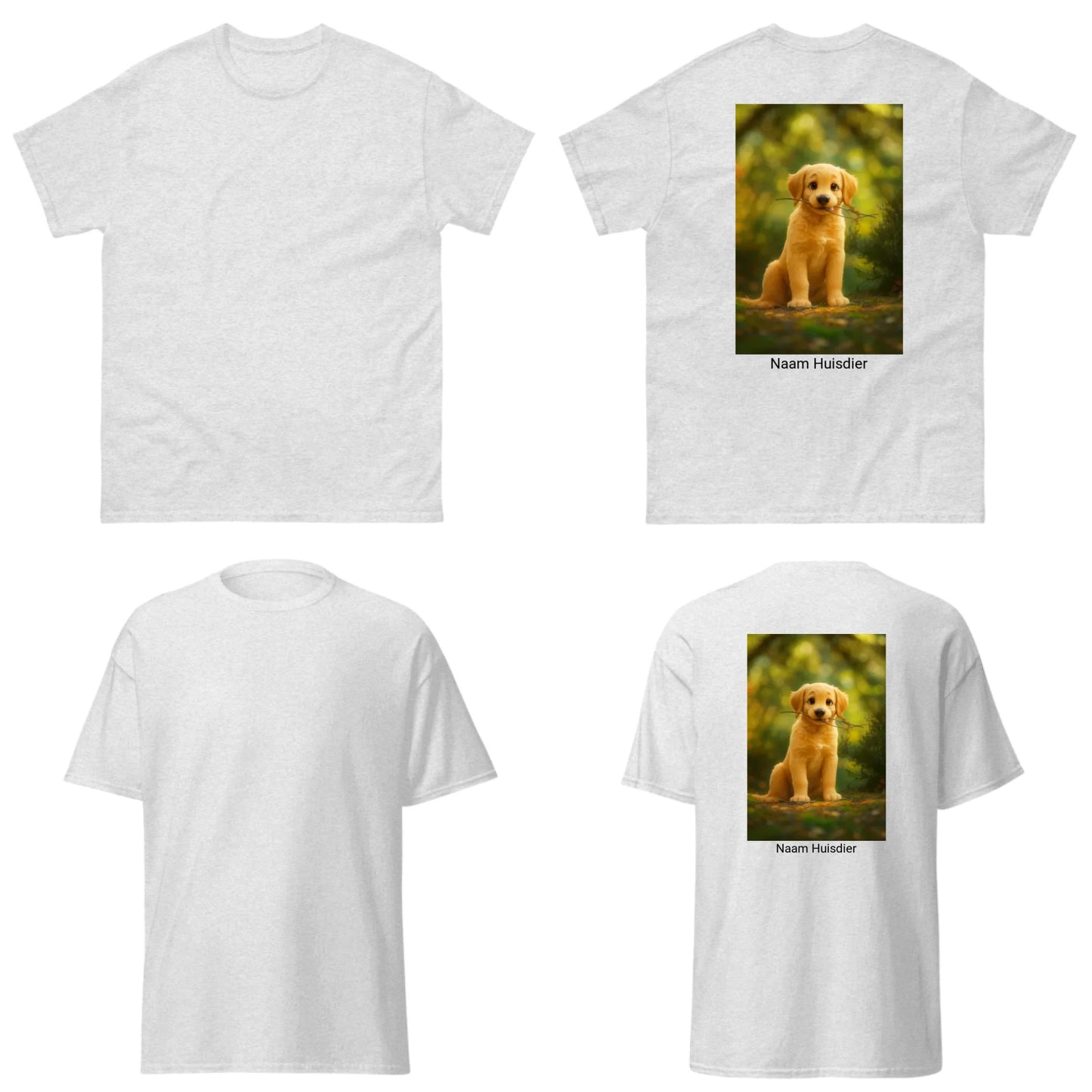 Gepersonaliseerd t-shirt met foto van je huisdier