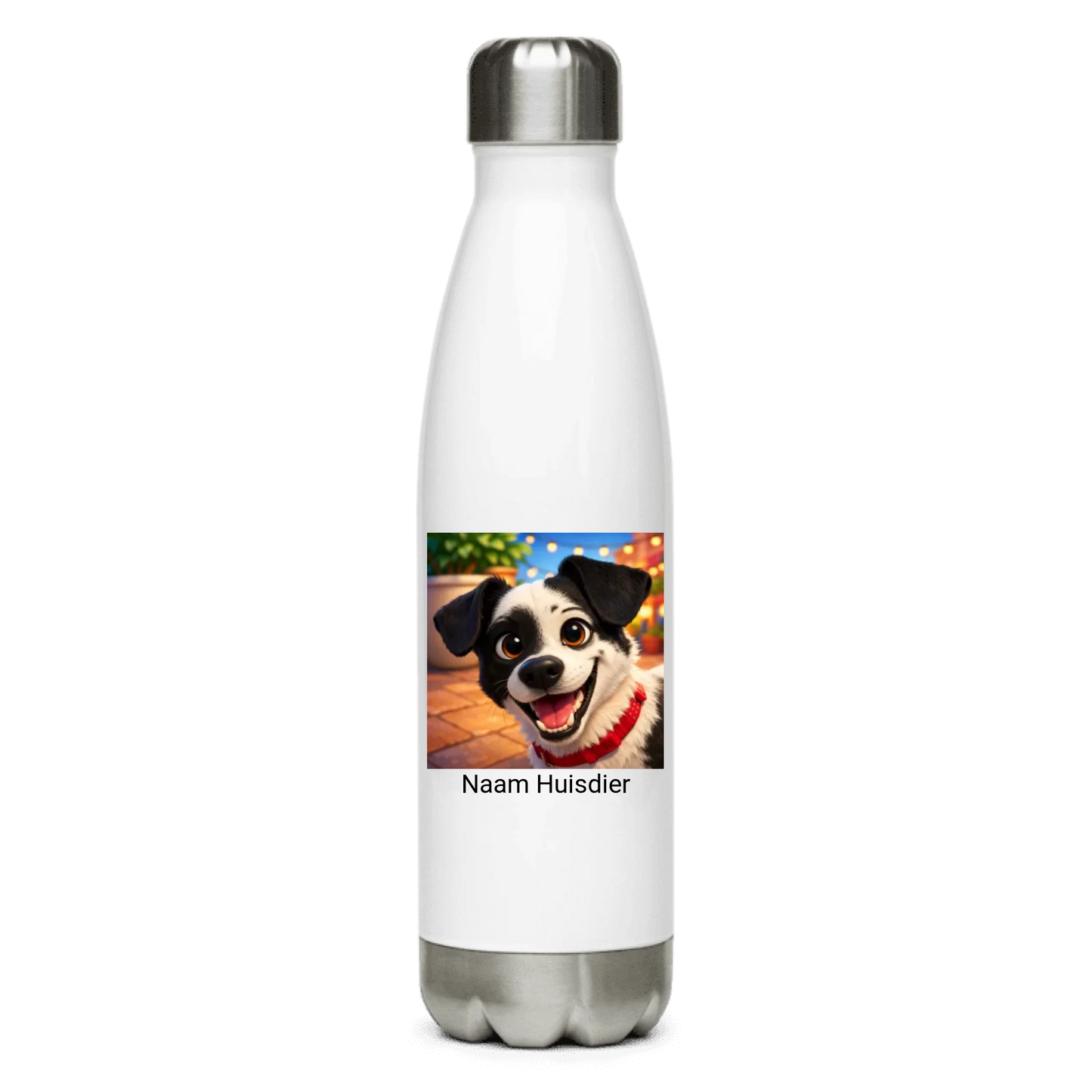 Gepersonaliseerde drinkfles met foto van je huisdier