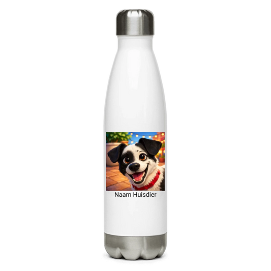 Gepersonaliseerde drinkfles met foto van je huisdier