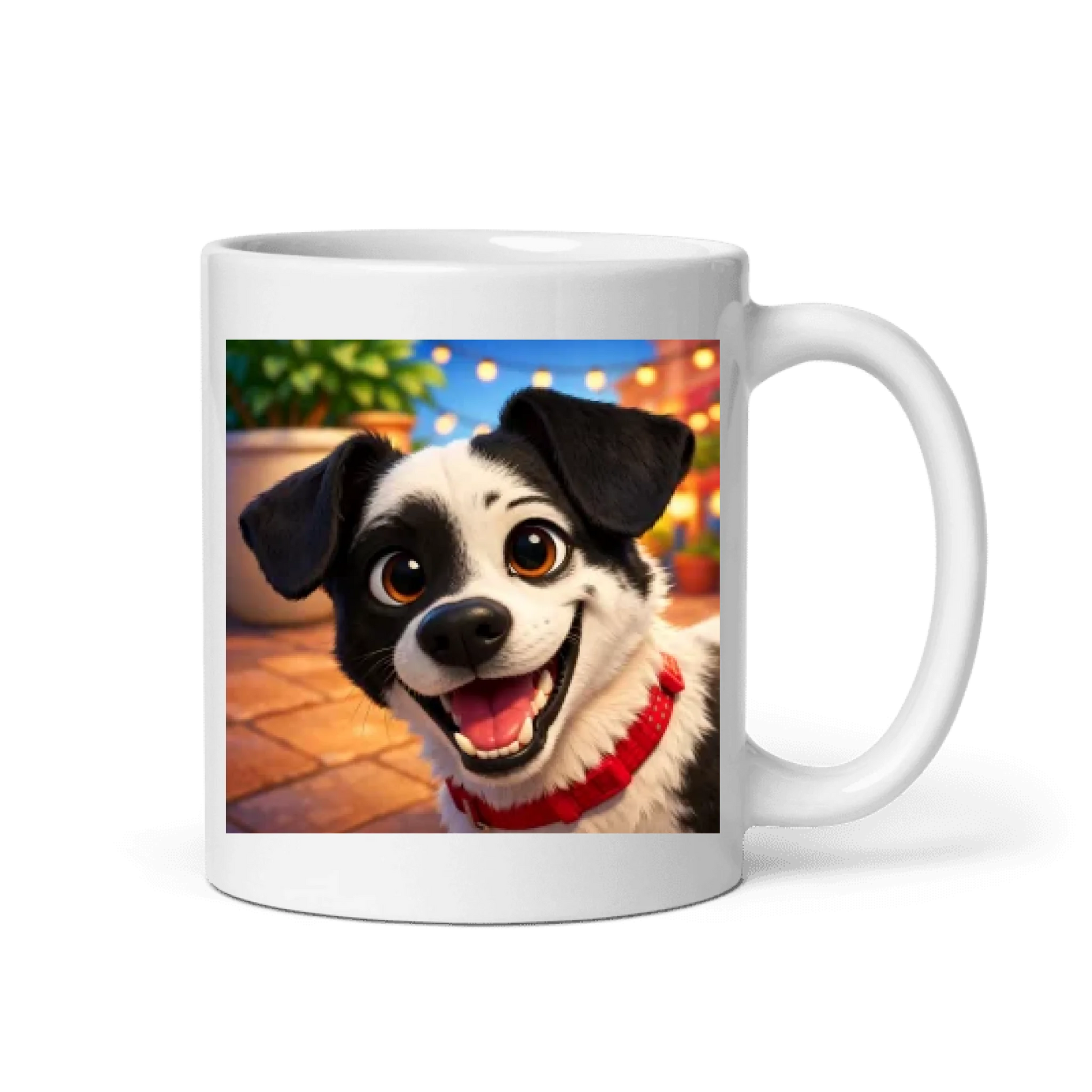 Gepersonaliseerde koffietas met foto van een hond